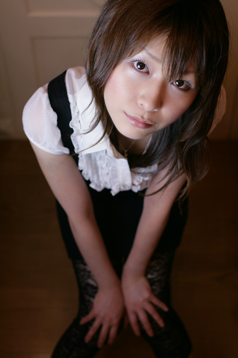 nao, highres, photo (medium), blouse, jewelry, necklace, shirt, suspenders, thighhighs