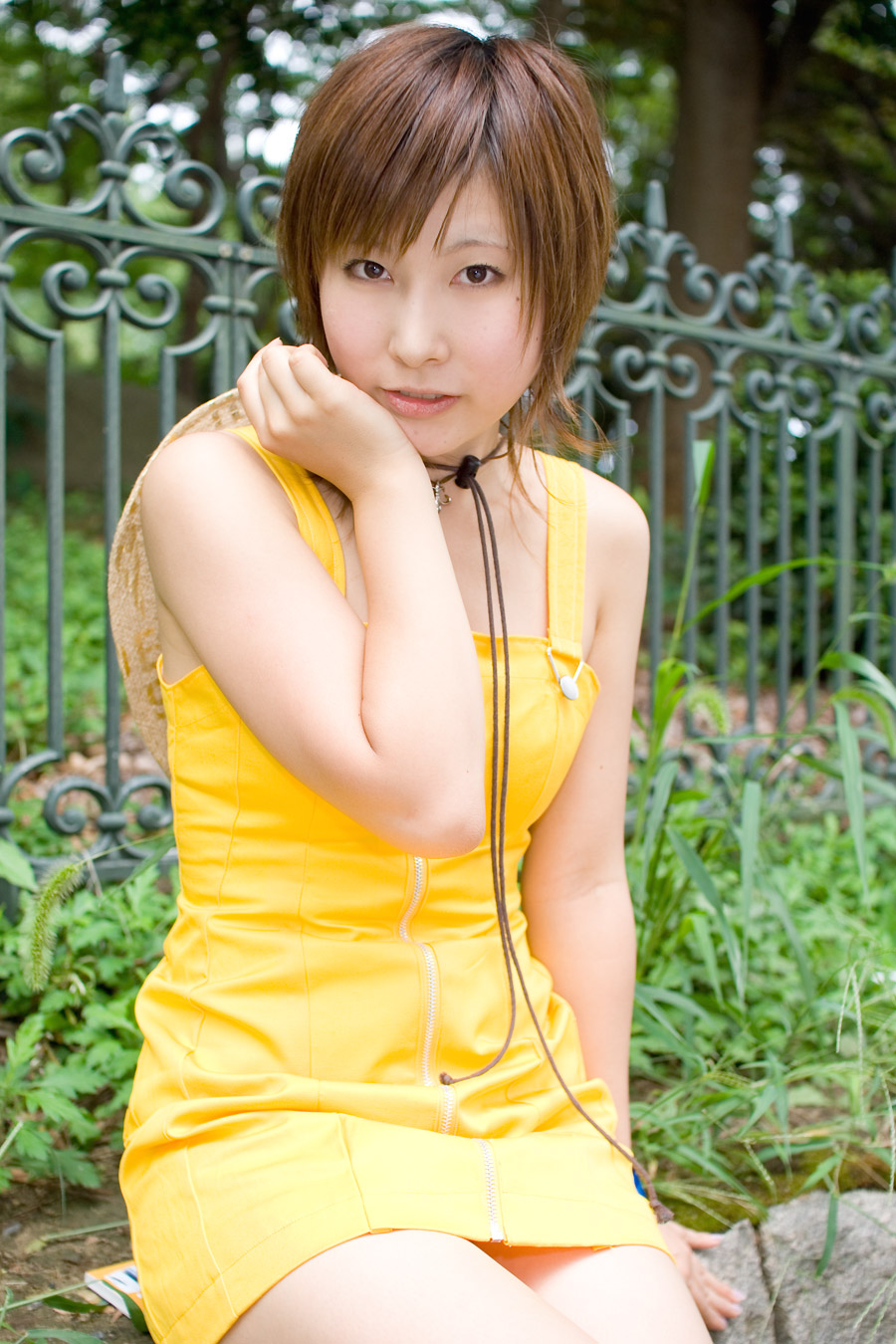 yan dolphin, selphie tilmitt, final fantasy, final fantasy viii, highres, photo (medium), cosplay, dress, hat, selphie tilmitt (cosplay), straw hat