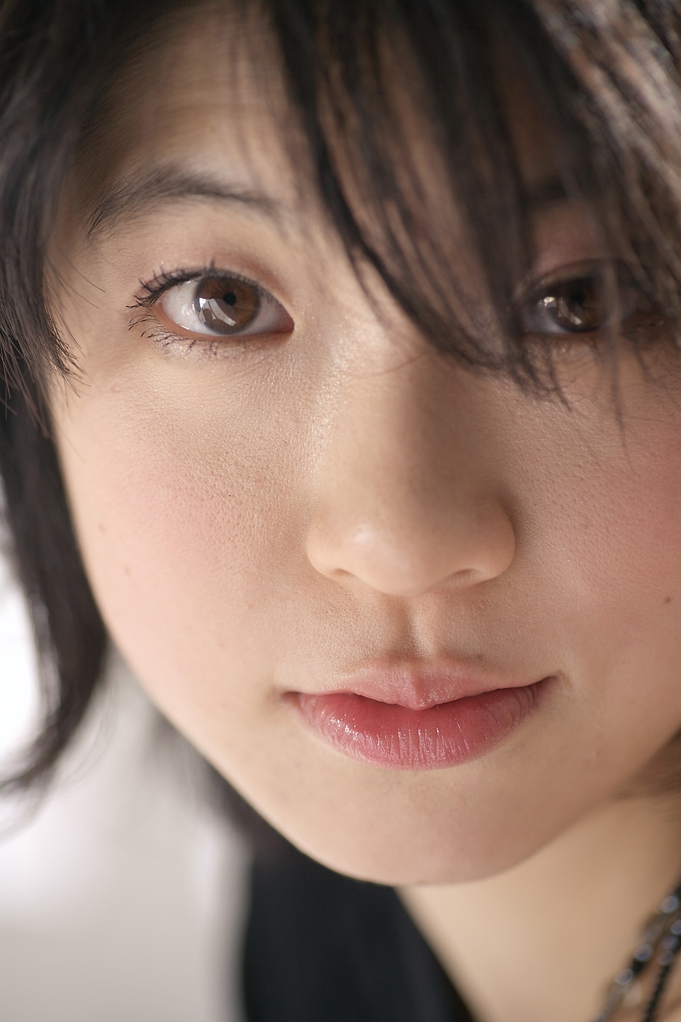 komiyama maki, highres, photo (medium), tagme, bare shoulders, sweater