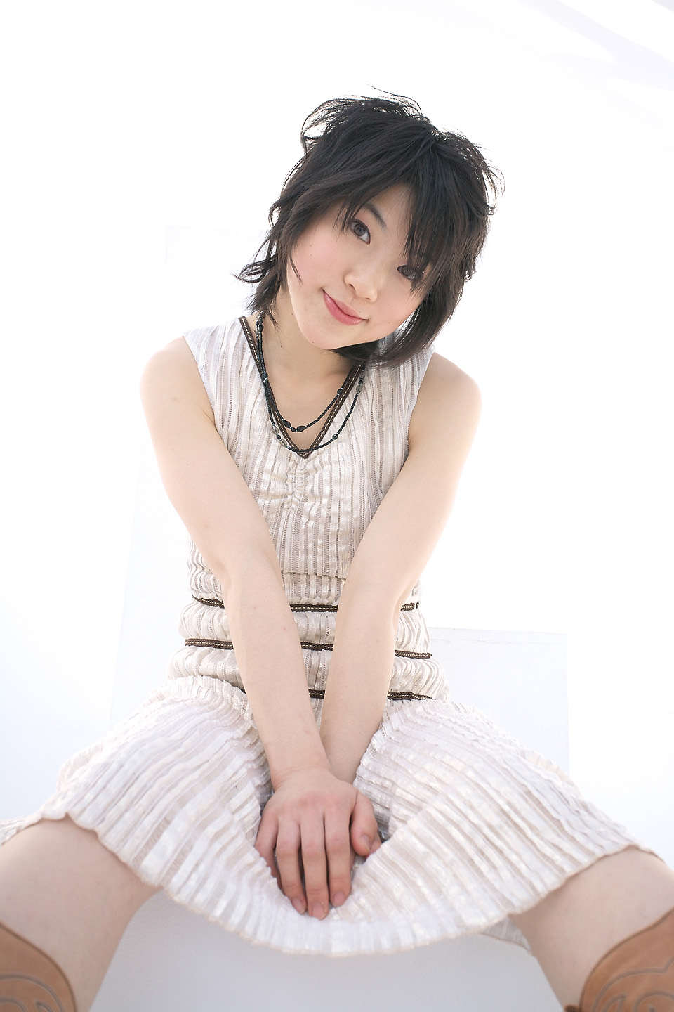 komiyama maki, highres, photo (medium), tagme, boots, dress