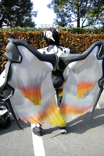 sachiel (evangelion), neon genesis evangelion, photo (medium), angel, bodysuit, cosplay, fujishima haru, sachiel-xx, wings