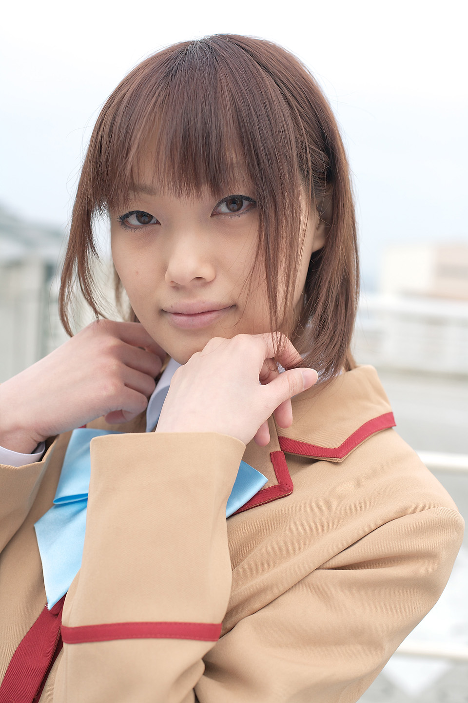 katsura seina, sakura mizuki, gokujou seitokai, highres, photo (medium), blazer, cosplay, jacket, school uniform