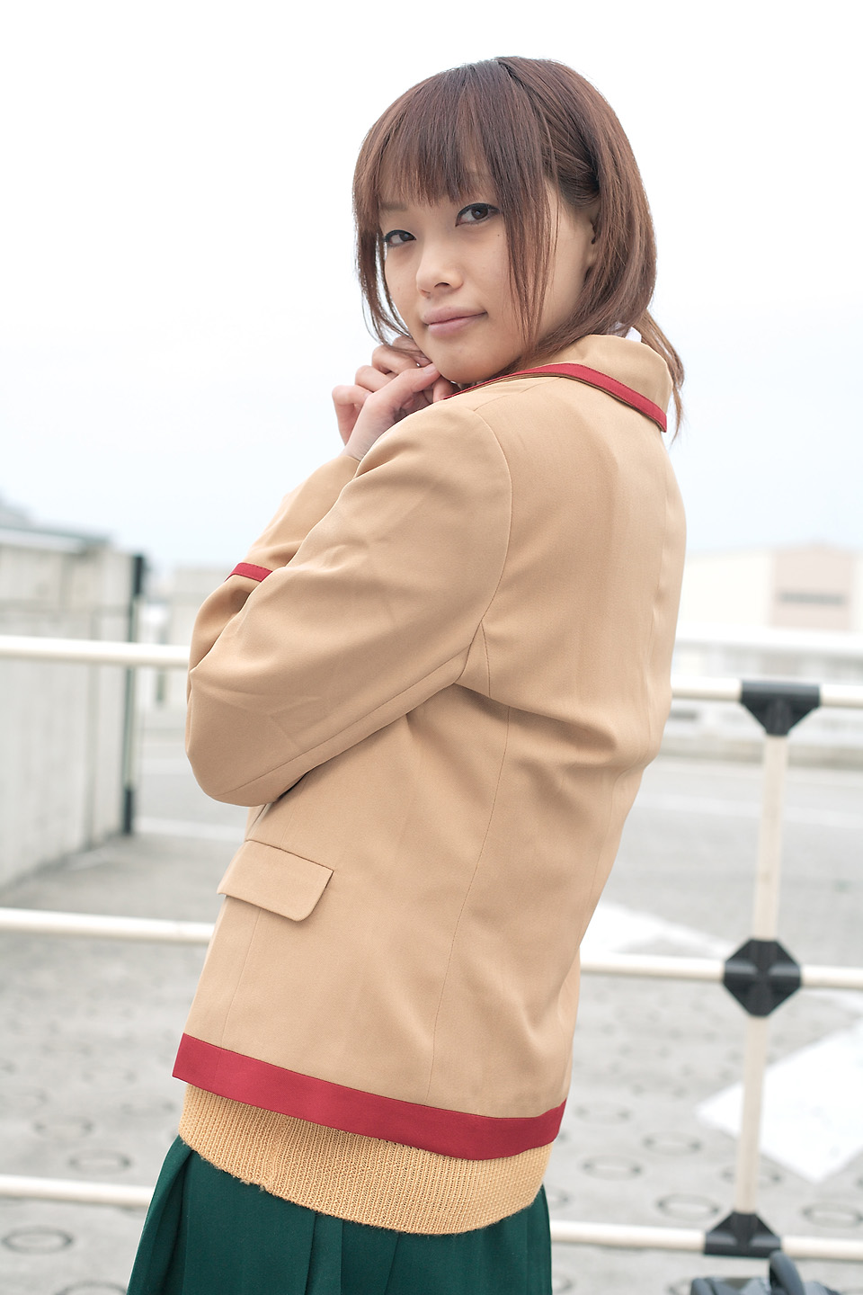 katsura seina, sakura mizuki, gokujou seitokai, highres, photo (medium), blazer, cosplay, jacket, miniskirt, school uniform, skirt
