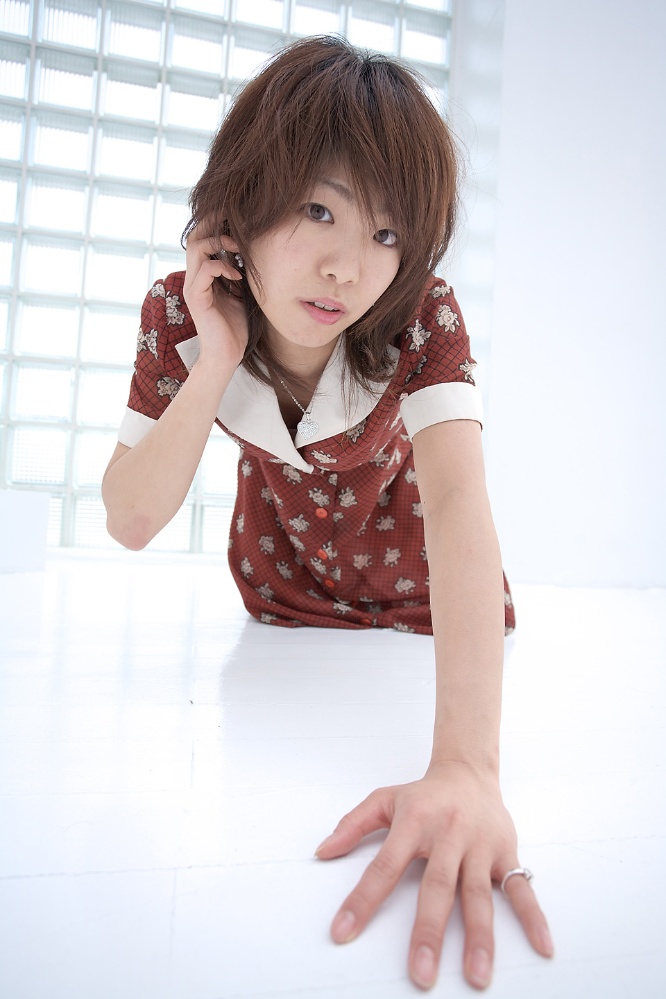 kawashima sai, highres, photo (medium), tagme, dress, jewelry, necklace