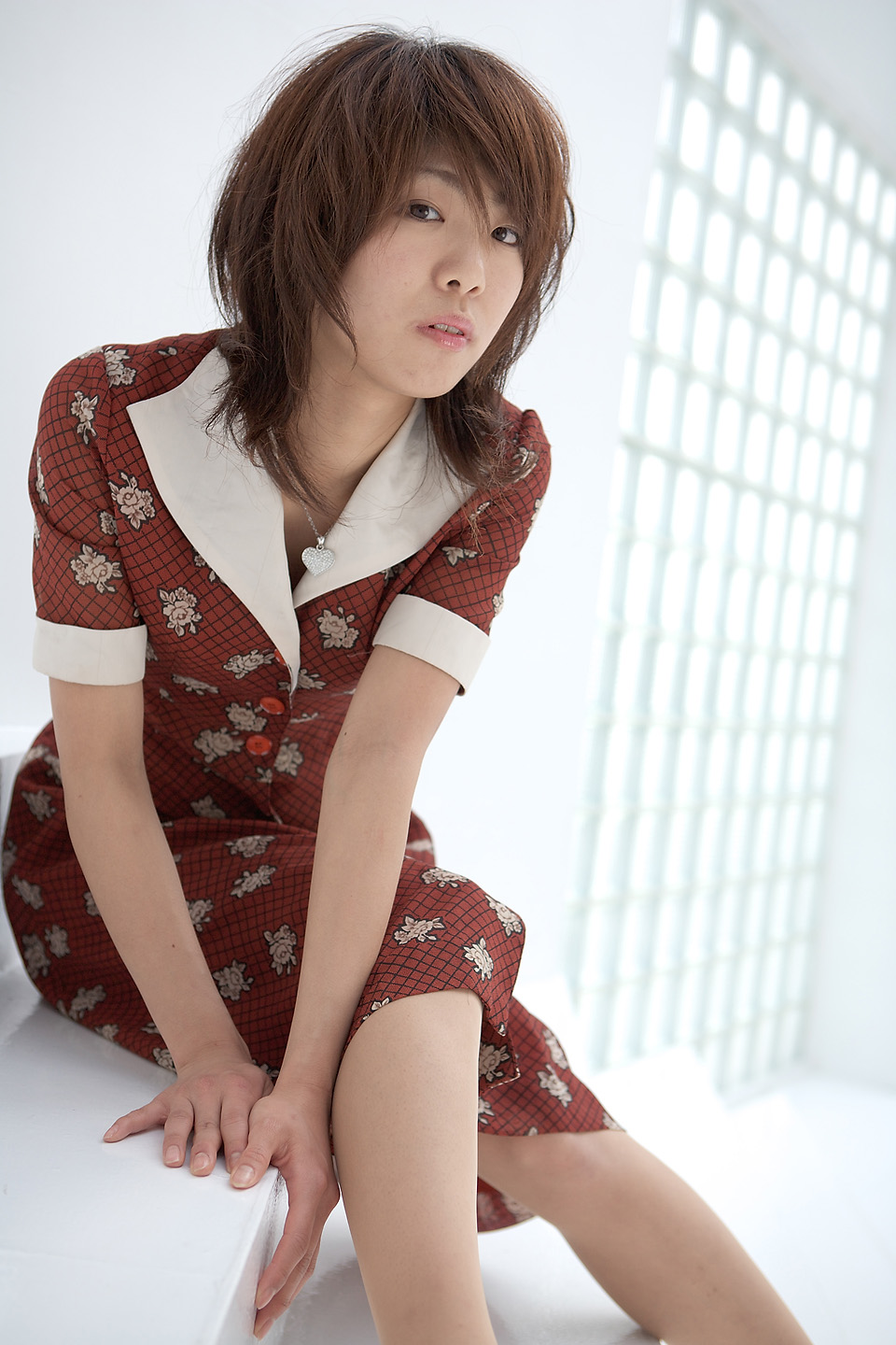 kawashima sai, highres, photo (medium), tagme, dress, jewelry, necklace
