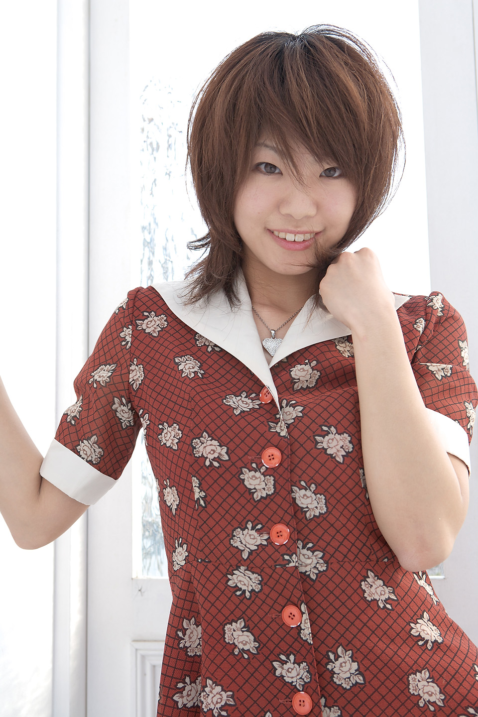 kawashima sai, highres, photo (medium), tagme, dress, jewelry, necklace