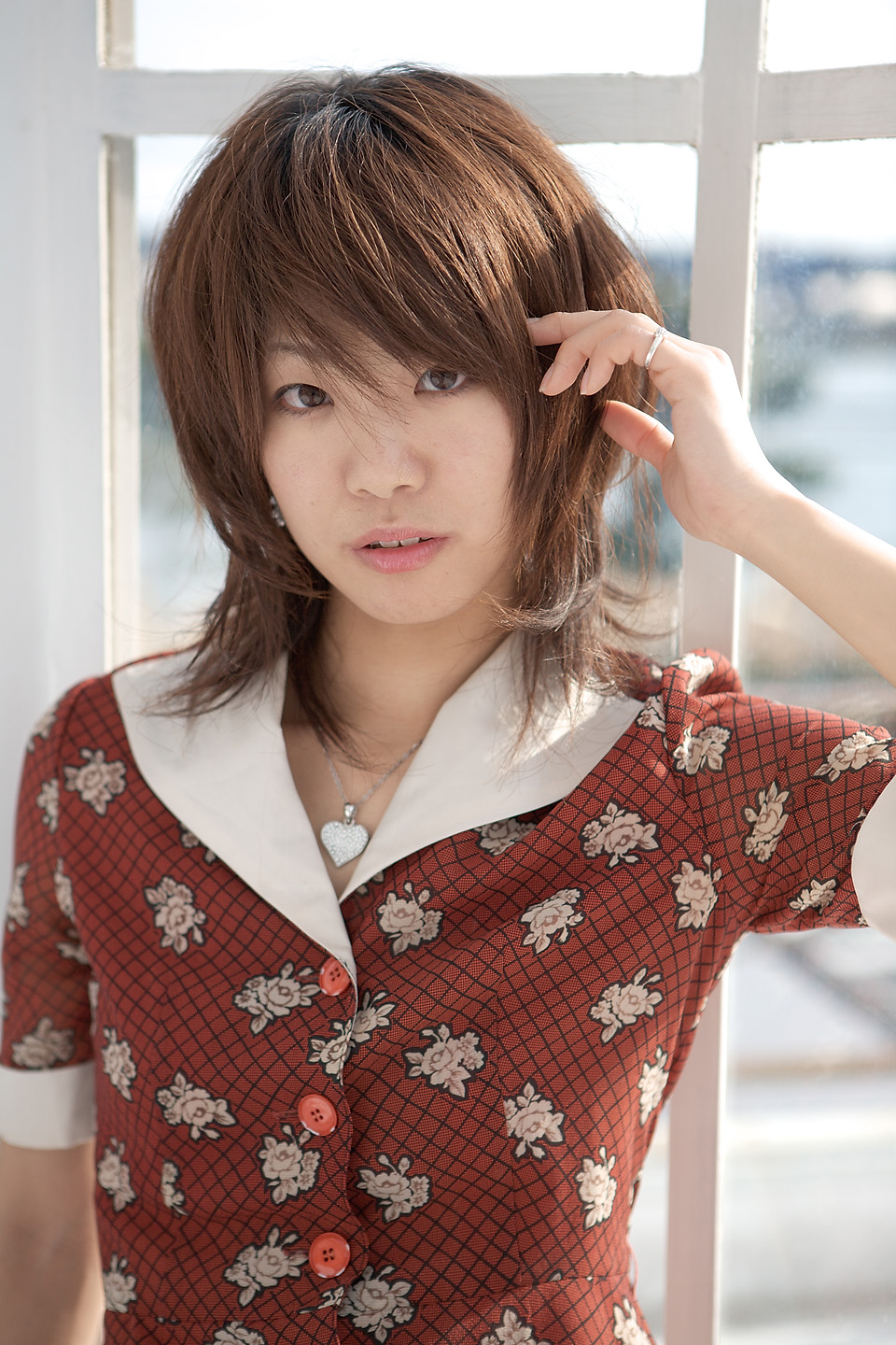kawashima sai, highres, photo (medium), tagme, dress, jewelry, necklace