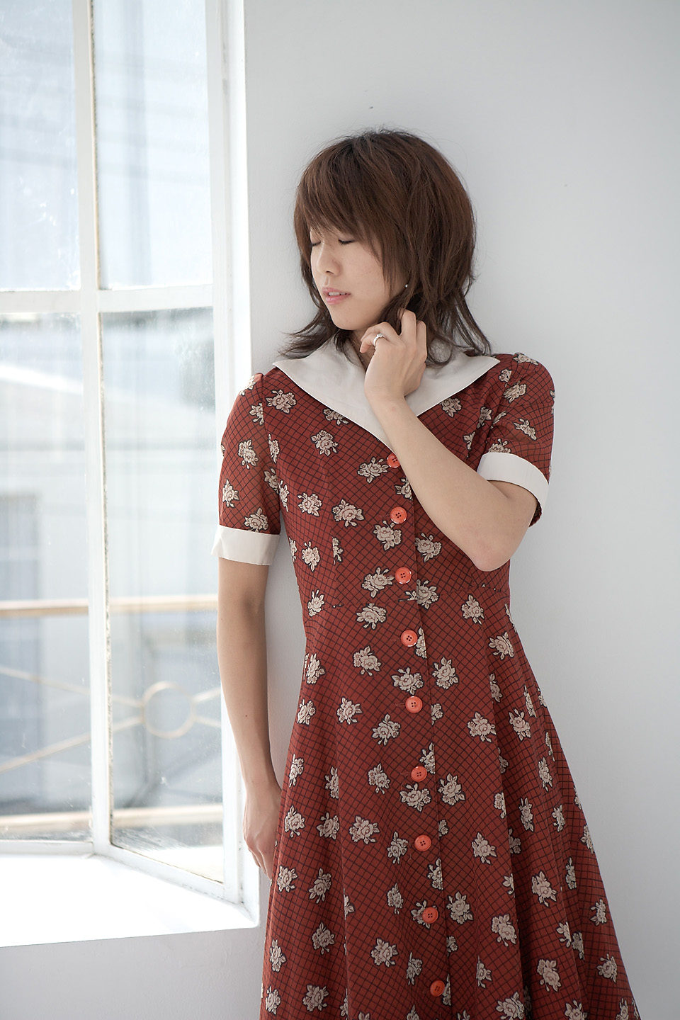 kawashima sai, highres, photo (medium), tagme, dress, jewelry, necklace