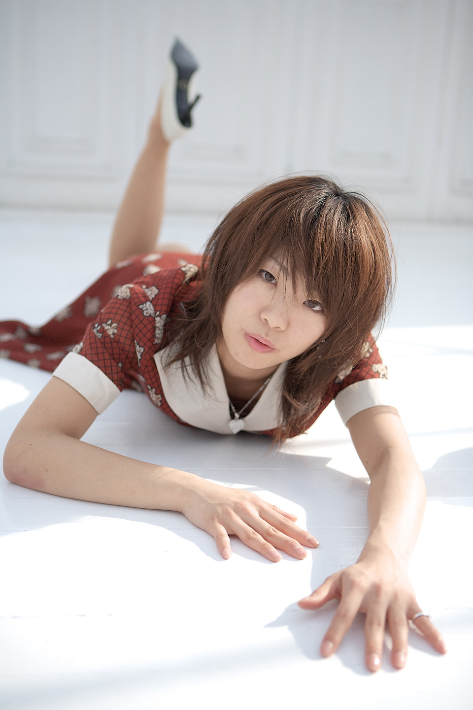 kawashima sai, highres, photo (medium), tagme, dress, jewelry, necklace