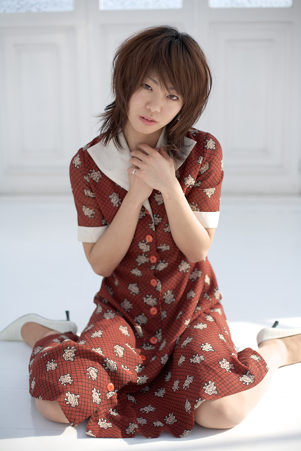 kawashima sai, highres, photo (medium), tagme, dress, jewelry, necklace