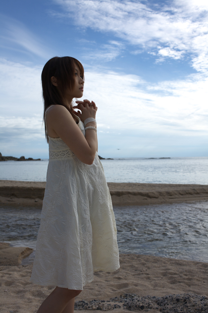 iori, photo (medium), beach, dress, ocean, sundress