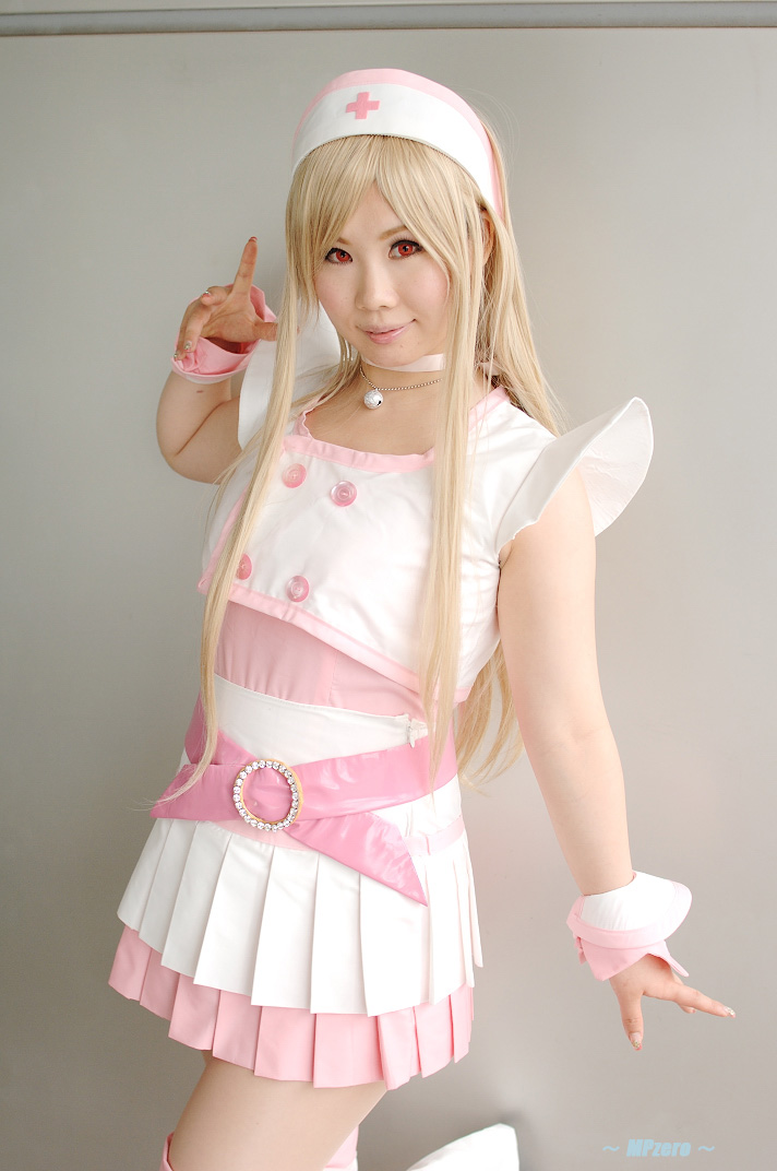 yuuna, photo (medium), blonde hair, cosplay, dream of doll, nurse, thighhighs, twingky, zettai ryouiki