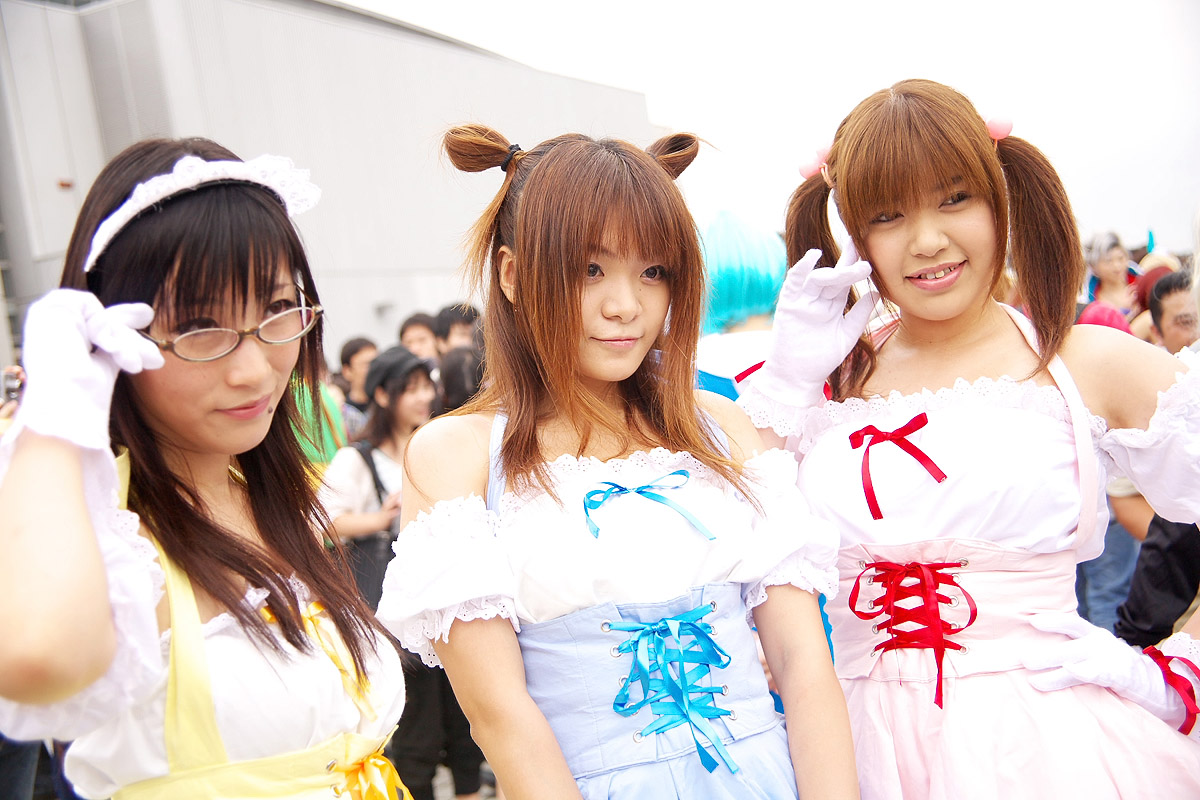 riori, character request, photo (medium), source request, cosplay, dress, frills, glasses, gloves, masakuu, tocca, twintails