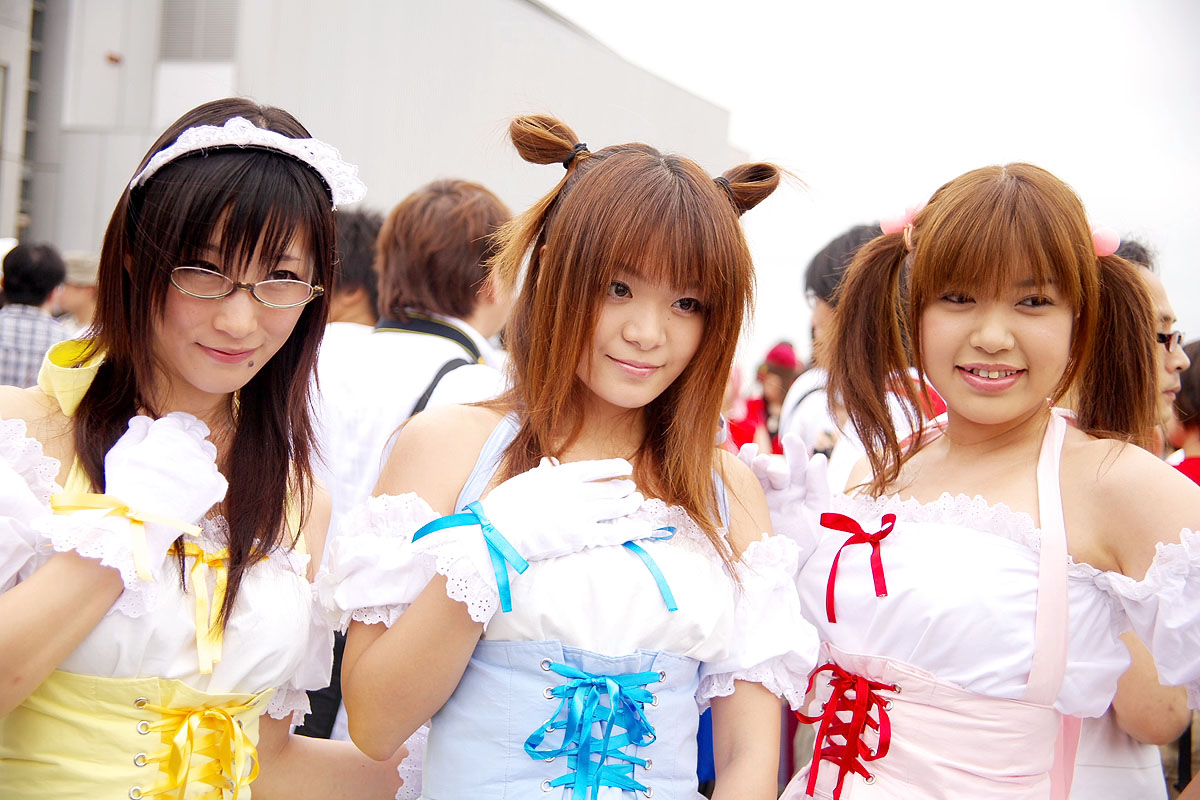 riori, character request, photo (medium), source request, cosplay, dress, frills, glasses, gloves, masakuu, tocca, twintails