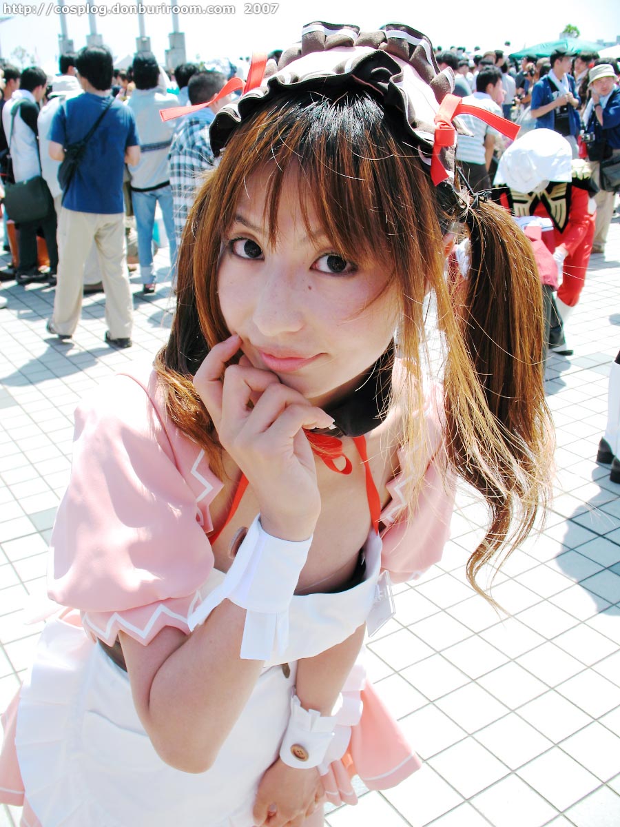 asahina mikuru, sakurai minami, suzumiya haruhi no yuuutsu, highres, photo (medium), apron, cosplay, waitress, waitress uniform