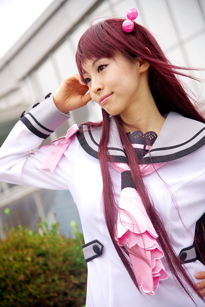 watarai asuka, oretachi ni tsubasa wa nai, highres, photo (medium), cosplay, inose ran, sailor, school uniform, serafuku