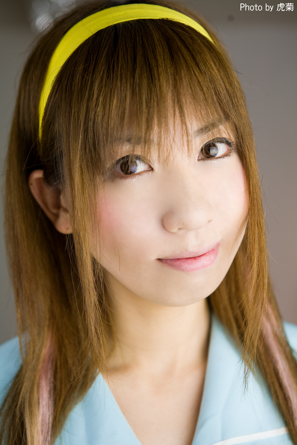fujisaki shiori, tokimeki memorial, highres, photo (medium), cosplay, fujisaki shiori (cosplay), hairband, ohkoshi shimarisu, sailor, school uniform, serafuku