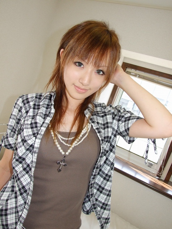 photo (medium), 1girl, breasts, color contacts, cross, cross necklace, female focus, indoors, jewelry, looking at viewer, necklace, open clothes, open shirt, pearl necklace, shirt, small breasts, solo, tank top