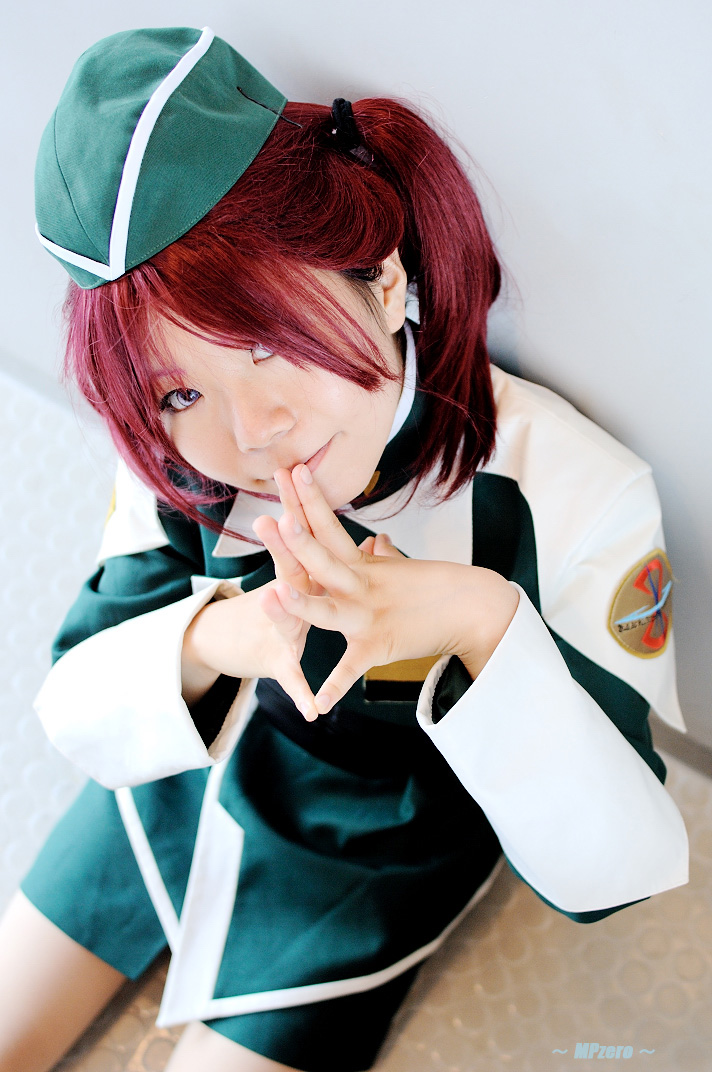 meyrin hawke, gundam, gundam seed, gundam seed destiny, photo (medium), cosplay, minase risa, red hair, twintails