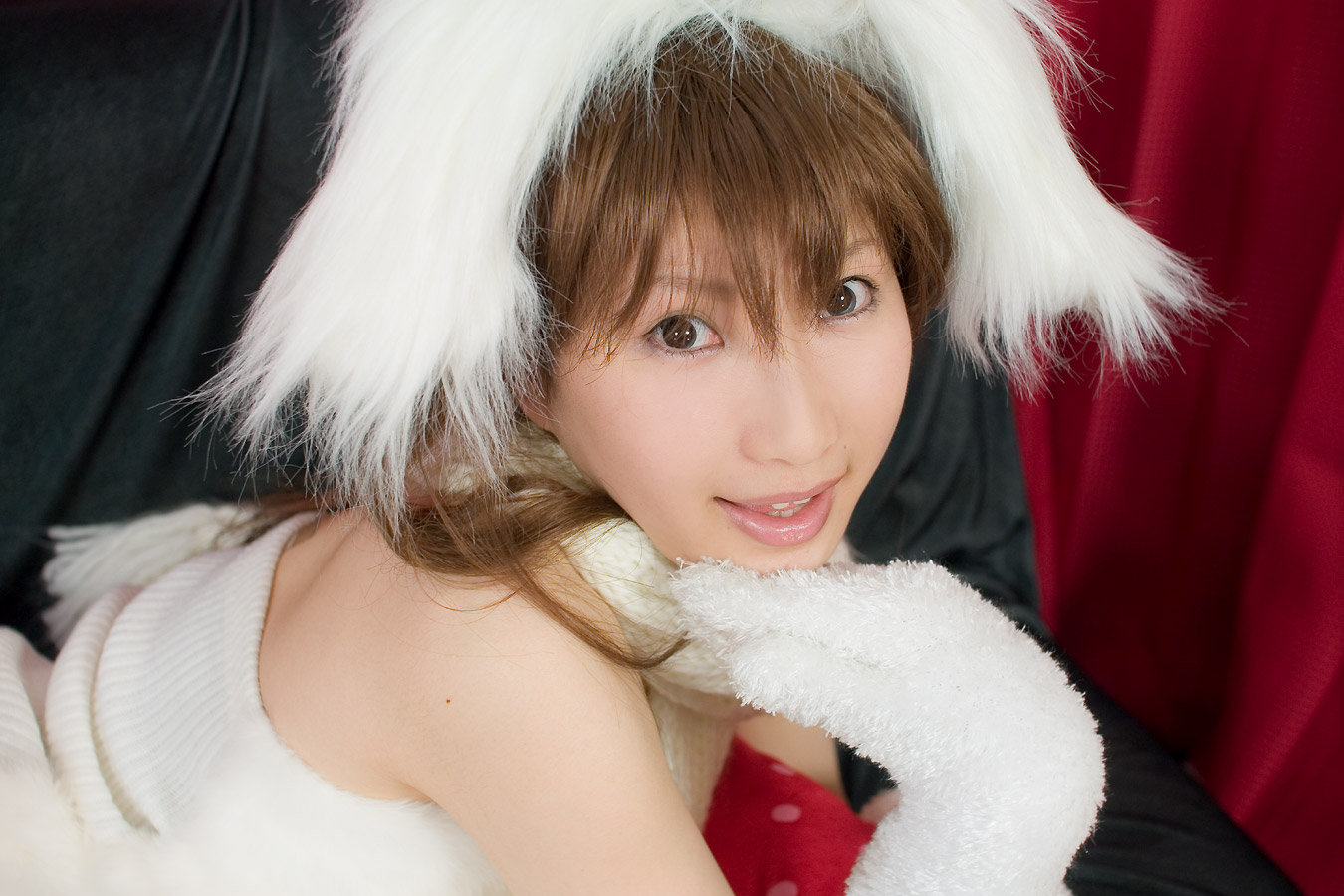 photo (medium), animal ears, cosplay, dog ears, fuzzy shirt, gloves, hina, scarf
