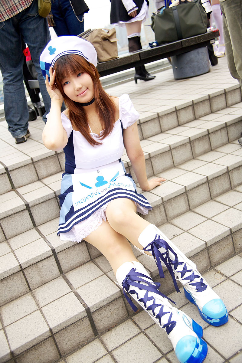 arin (pangya), pangya, highres, photo (medium), asian, boots, cosplay, dress
