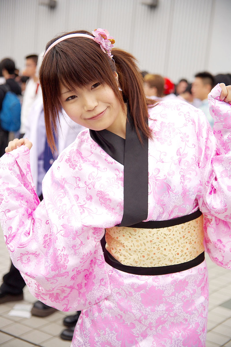 mosan, character request, highres, photo (medium), source request, cosplay, hairband, japanese clothes, kimono, yukata
