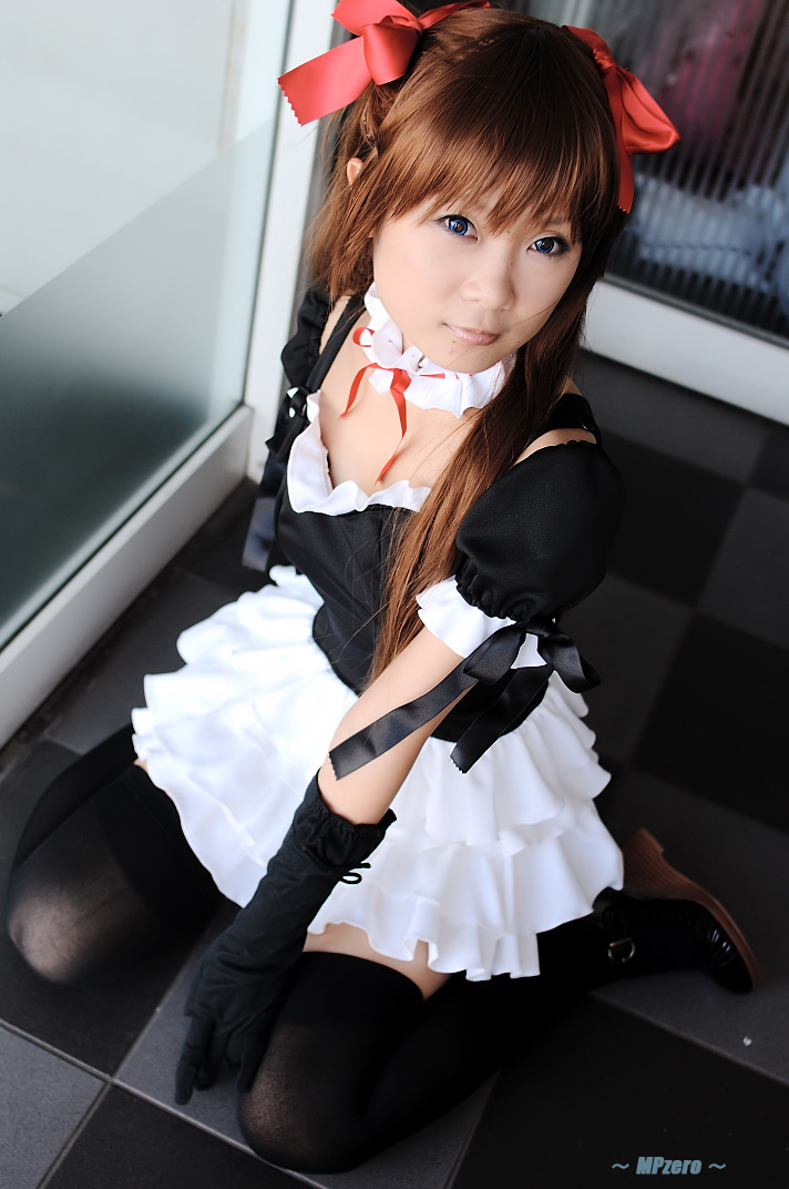 hiromichi, souryuu asuka langley, neon genesis evangelion, photo (medium), cosplay, elbow gloves, frills, gloves, hair ribbon, ribbon, thighhighs, twintails