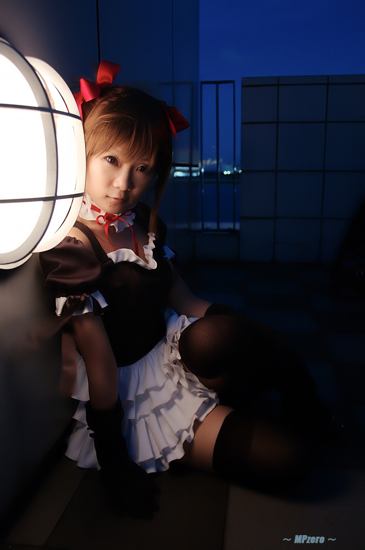 hiromichi, souryuu asuka langley, neon genesis evangelion, photo (medium), cosplay, elbow gloves, frills, gloves, hair ribbon, ribbon, thighhighs, twintails