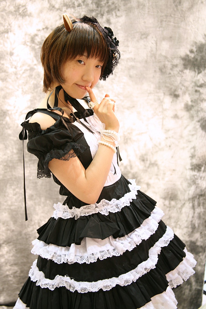 sakura mirin, highres, photo (medium), tagme, animal ears, dress, lace