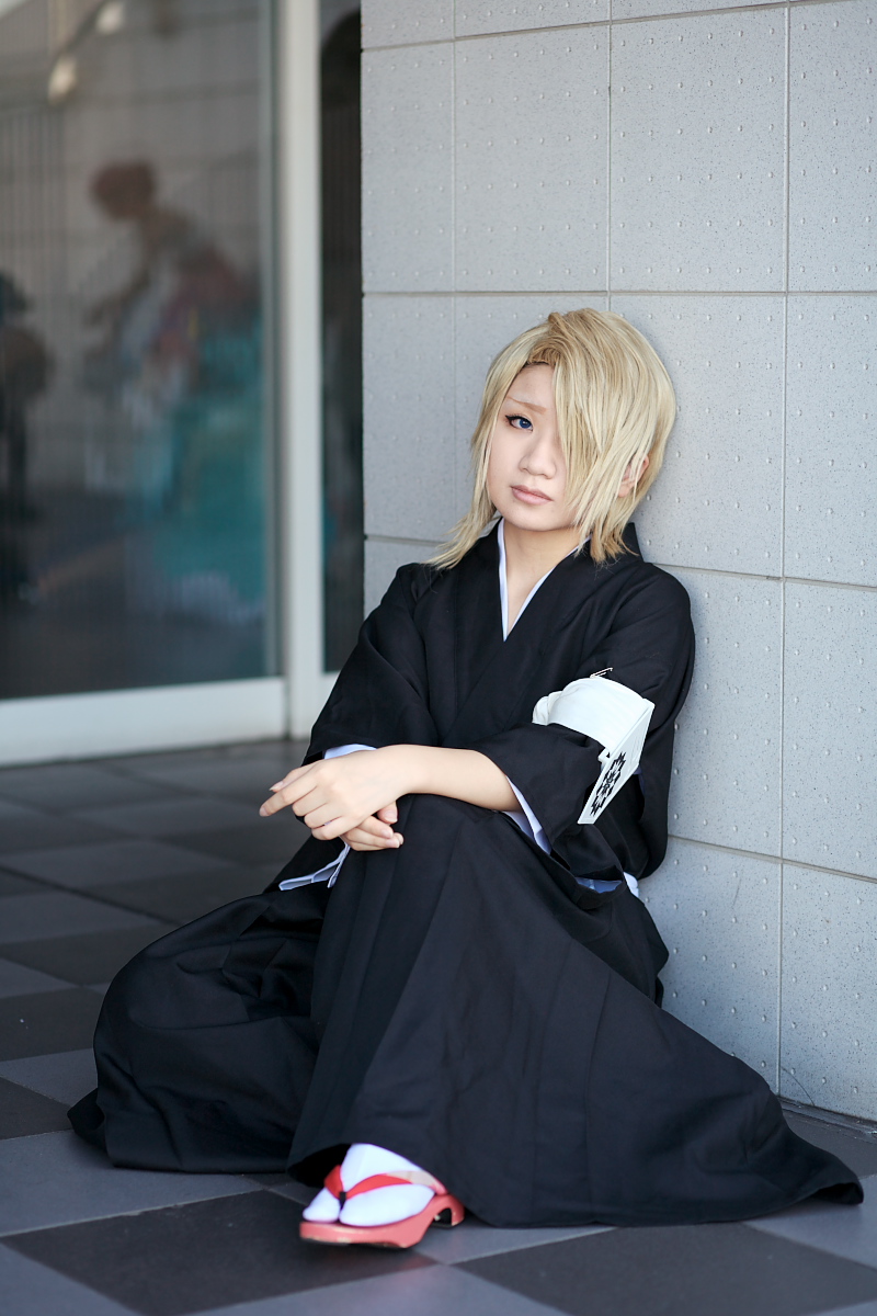 kira izuru, bleach, highres, photo (medium), blonde hair, cosplay, momoneko haru