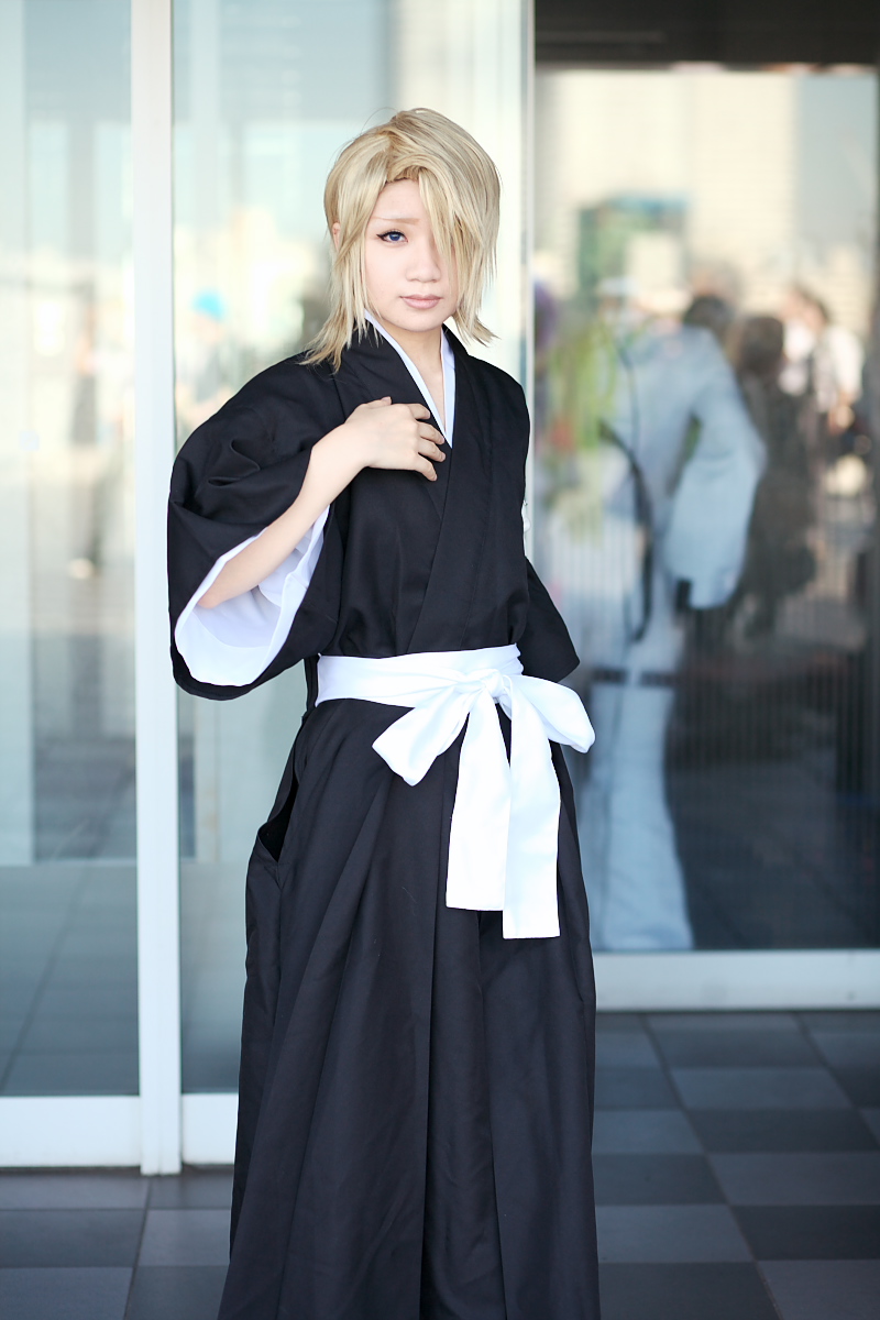 kira izuru, bleach, highres, photo (medium), blonde hair, cosplay, momoneko haru