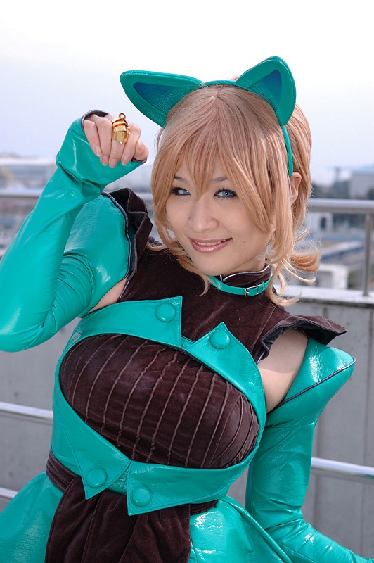 kirasaki sai, kobayakawa saiko (model), bome collection, photo (medium), animal ears, blonde hair, cat ears, cosplay
