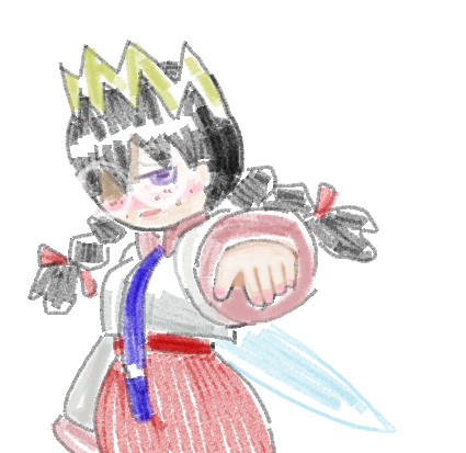 drawfag, ripple star queen, kirby (series), kirby 64, nintendo, archived source, lowres, 1girl, black hair, blush, bow, braid, crown, fairy, fairy wings, freckles, glasses, hair bow, long hair, looking at viewer, low twin braids, purple eyes, red bow, sketch, twin braids, wings