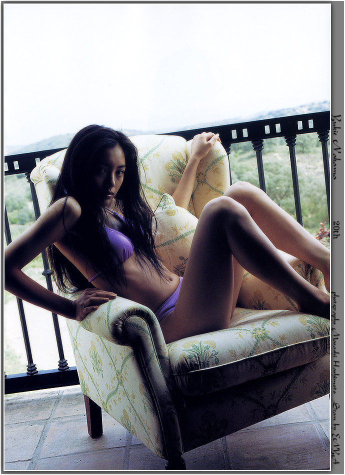 nakama yukie, photo (medium), bikini, chair, swimsuit