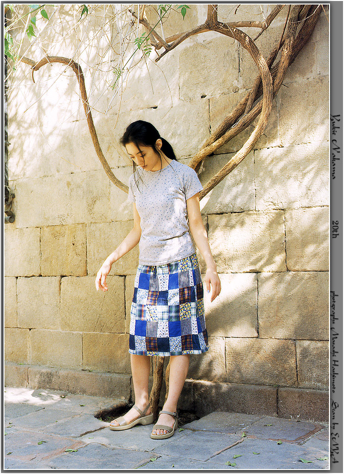 nakama yukie, photo (medium), ponytail, sandals, shirt, skirt, t-shirt