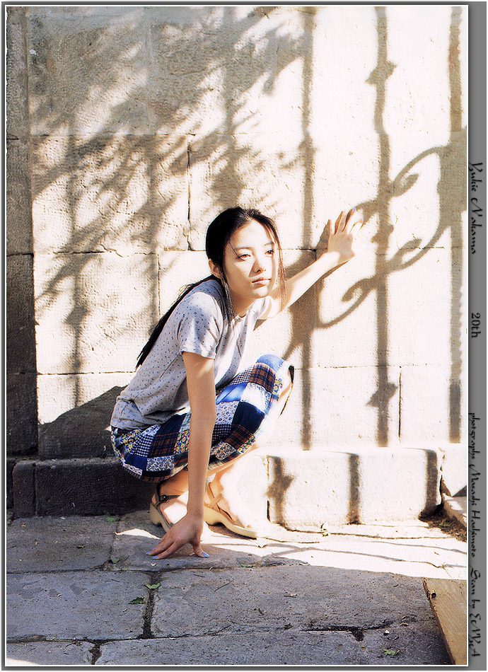 nakama yukie, photo (medium), ponytail, sandals, shirt, skirt, t-shirt