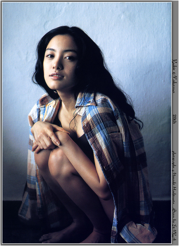 nakama yukie, photo (medium), bikini, open clothes, open shirt, shirt, swimsuit