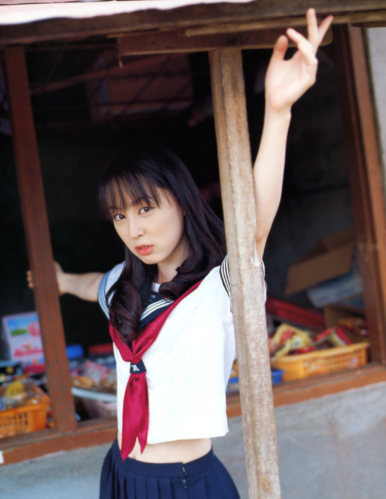 akiyama rina, bookbag, photo (medium), bag, cosplay, pleated skirt, sailor, school uniform, serafuku, skirt