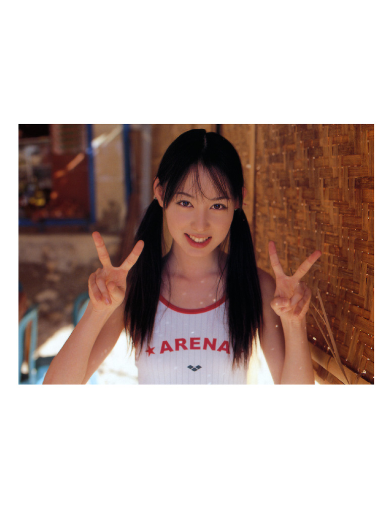 akiyama rina, photo (medium), tagme, one-piece swimsuit, swimsuit, twintails