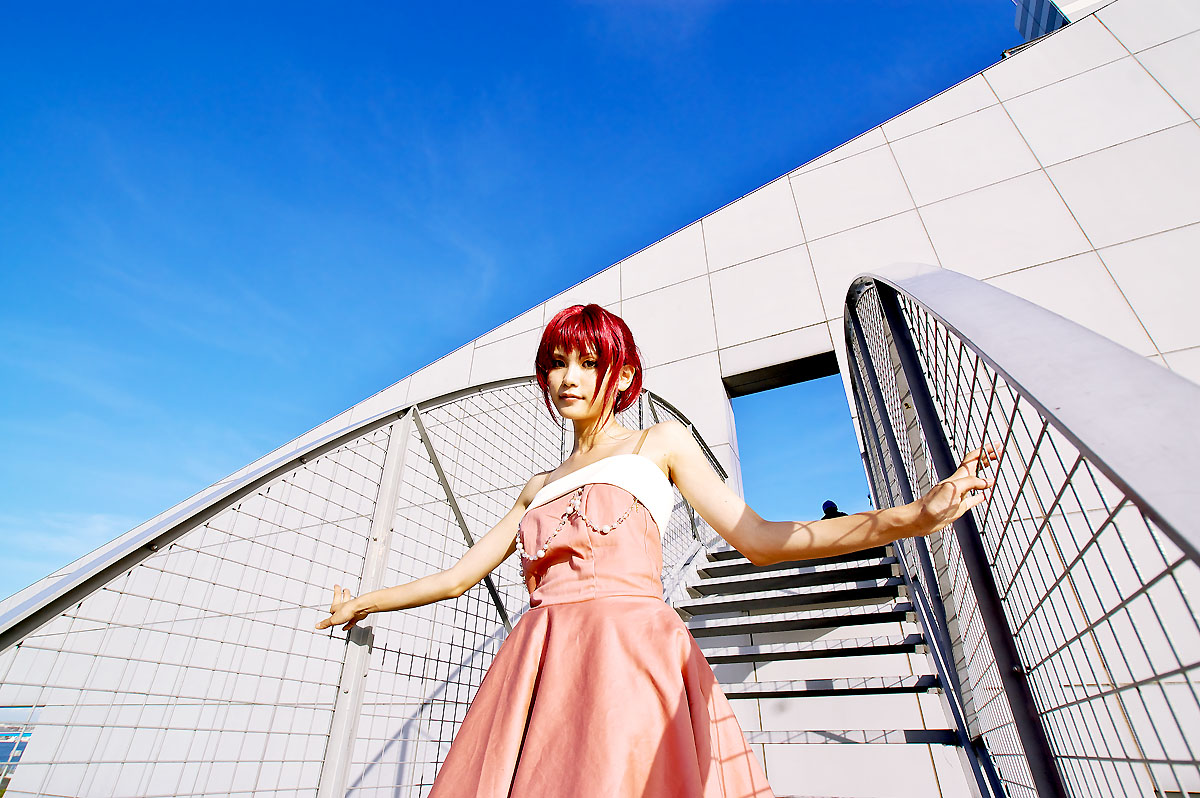 hino kahoko, kiniro no corda, photo (medium), cosplay, evening gown, kouzuki suzuka, red hair