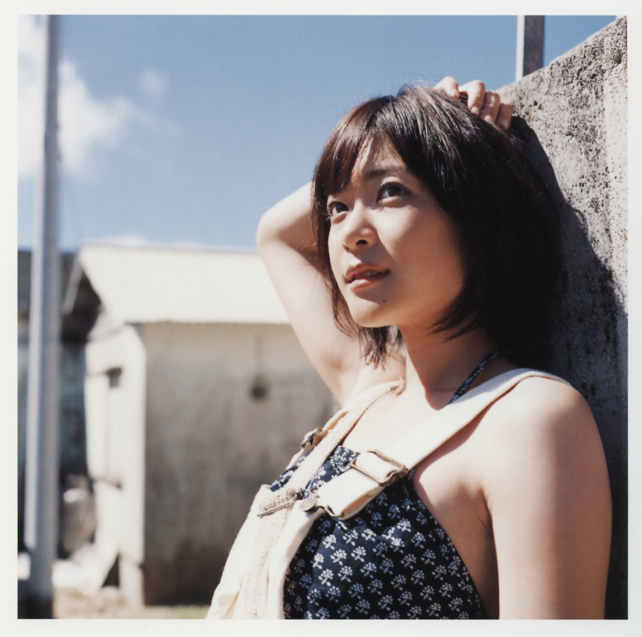 ueno juri, a piacere, highres, photo (medium), halterneck, overalls