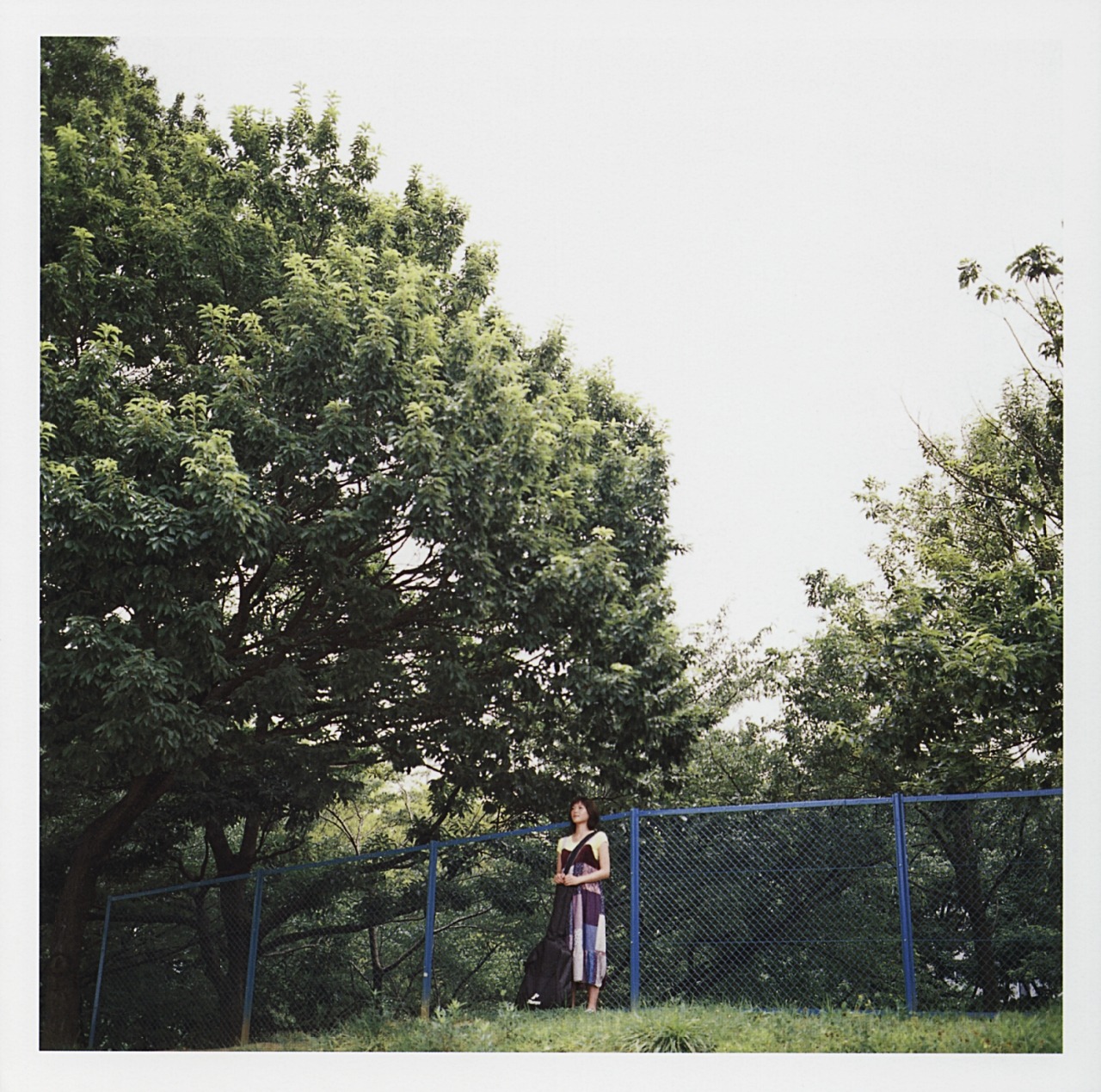 ueno juri, a piacere, highres, photo (medium), dress, guitar case, instrument case