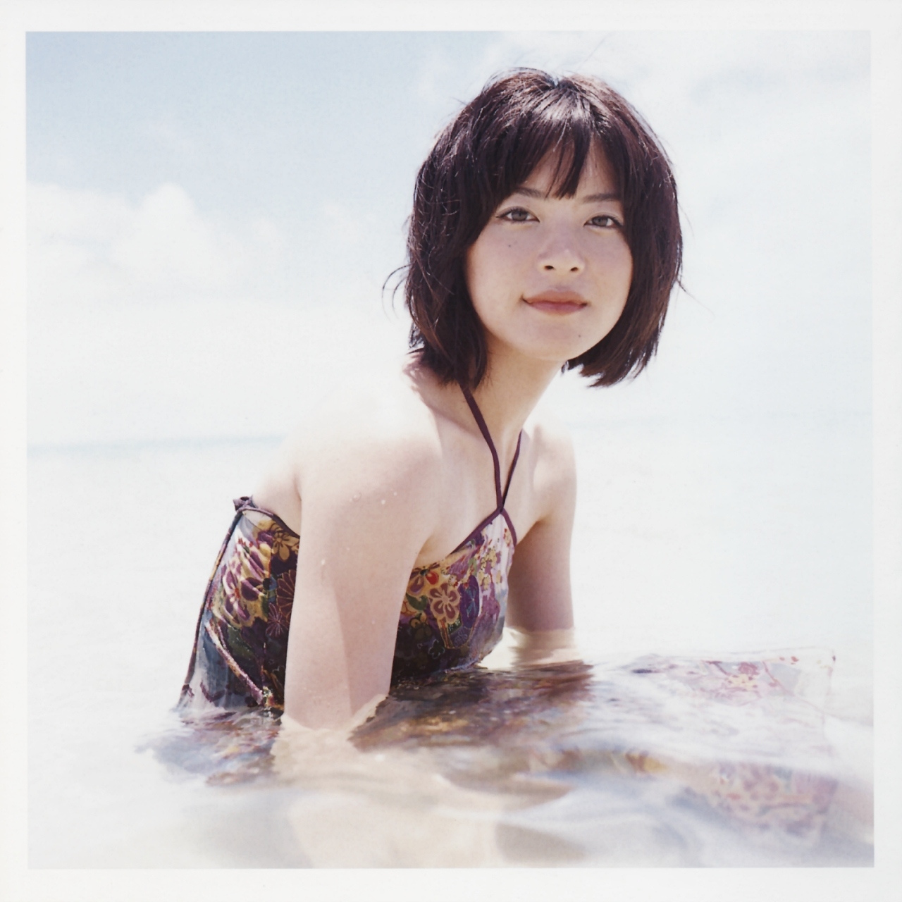 ueno juri, a piacere, highres, photo (medium), beach, dress, wet