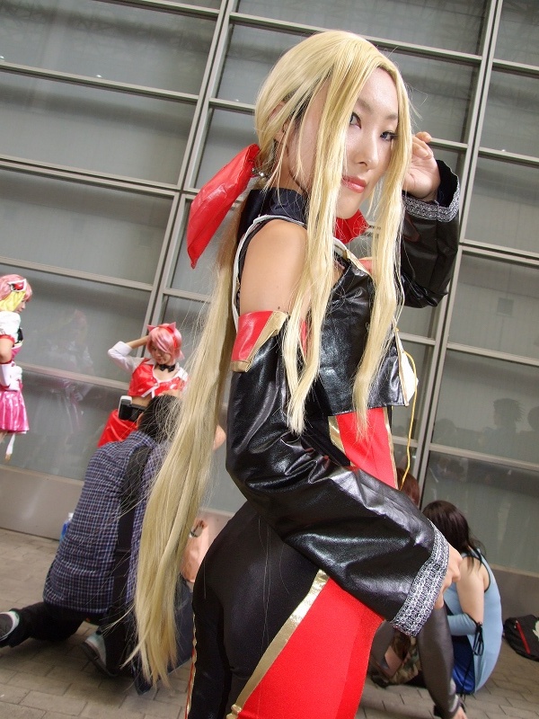 koucha remon, helena douglas, dead or alive, tecmo, photo (medium), blonde hair, bow, cosplay, hair bow