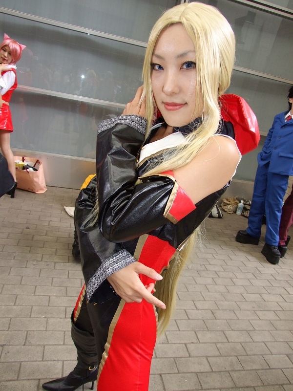 koucha remon, helena douglas, dead or alive, tecmo, photo (medium), blonde hair, boots, bow, cosplay, hair bow