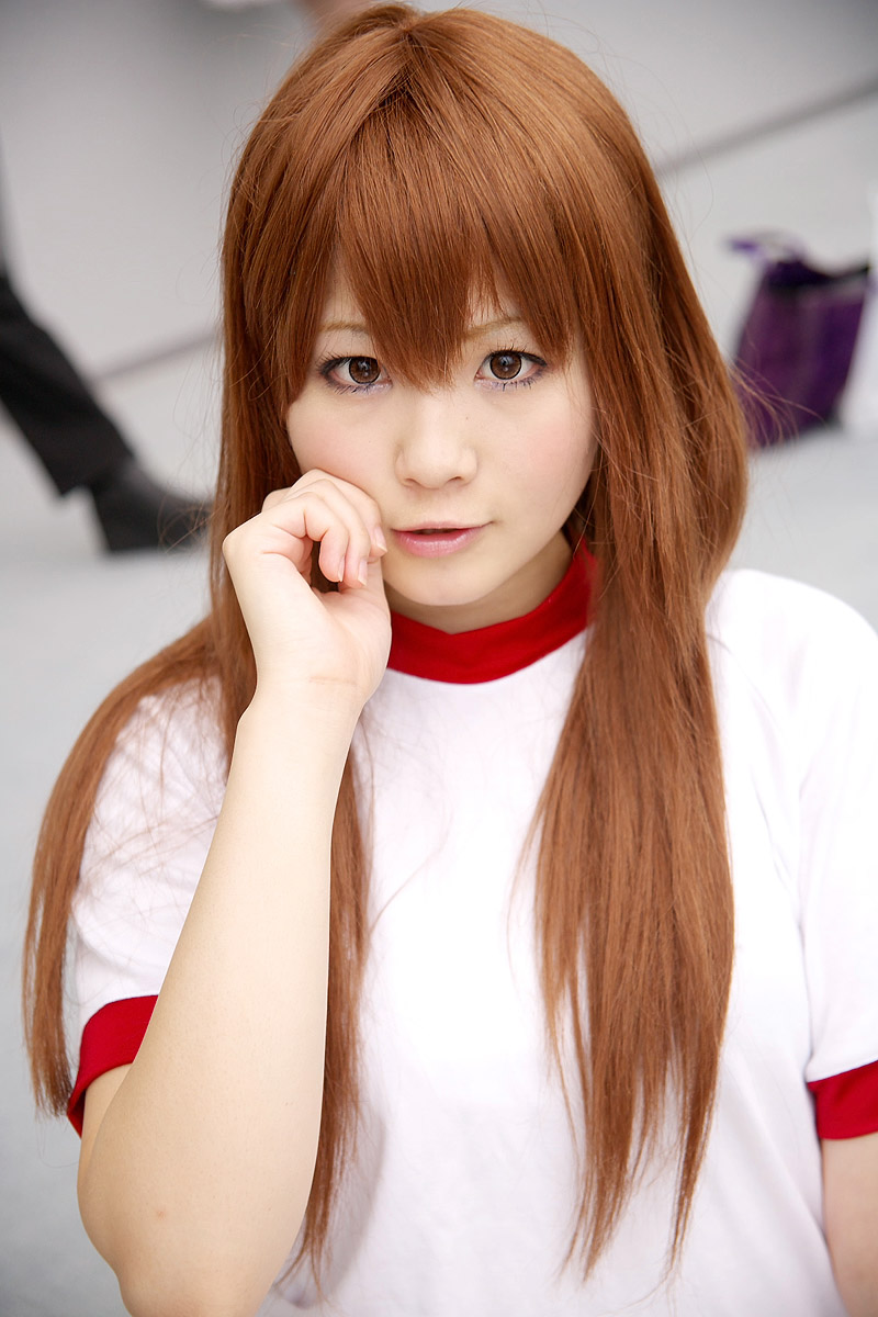to-kamui, character request, highres, photo (medium), source request, brown hair, cosplay, gym uniform