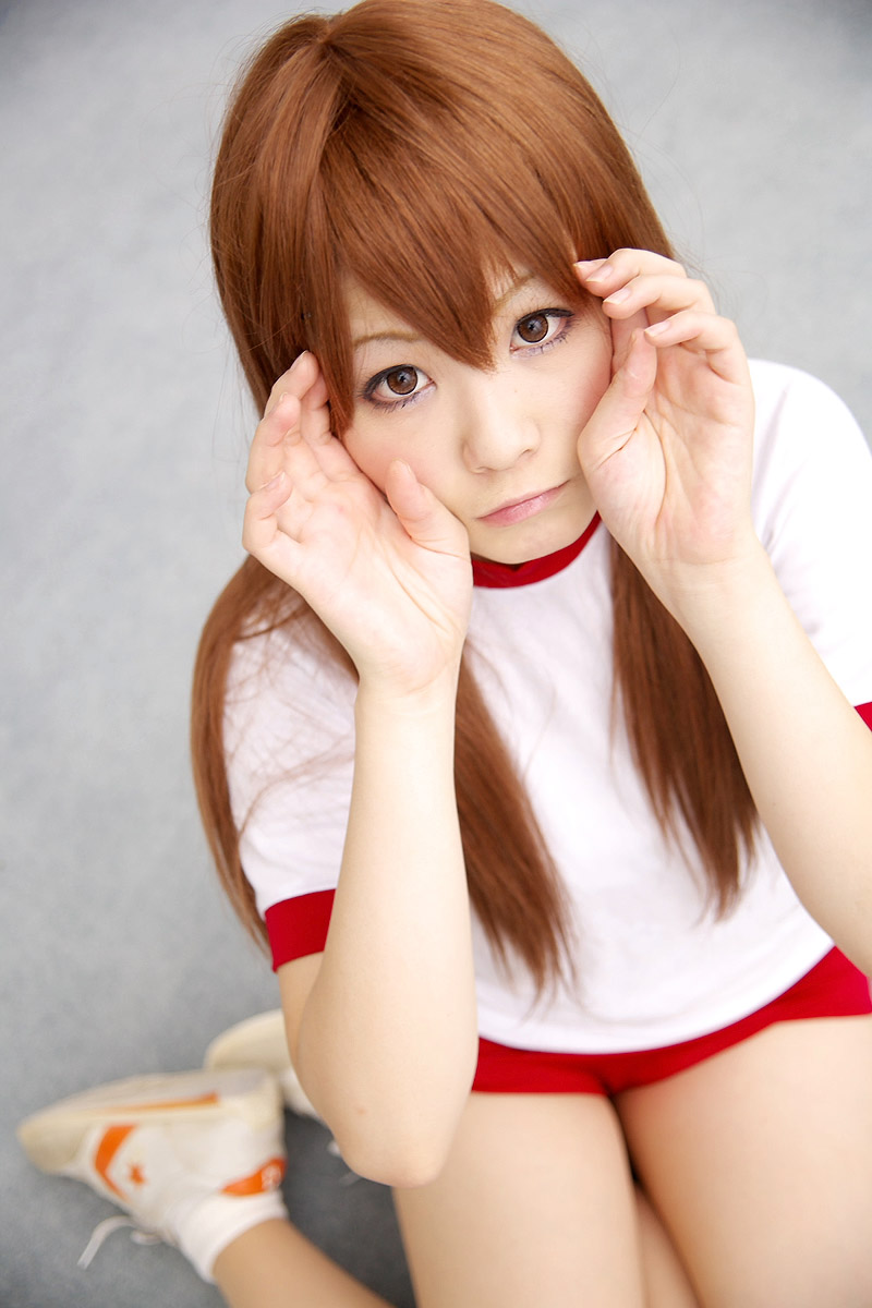 to-kamui, character request, highres, photo (medium), source request, brown hair, cosplay, gym uniform
