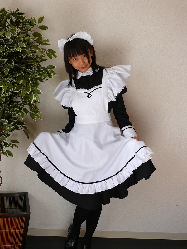 matsunaga ayaka, photo (medium), apron, cosplay, maid, maid apron