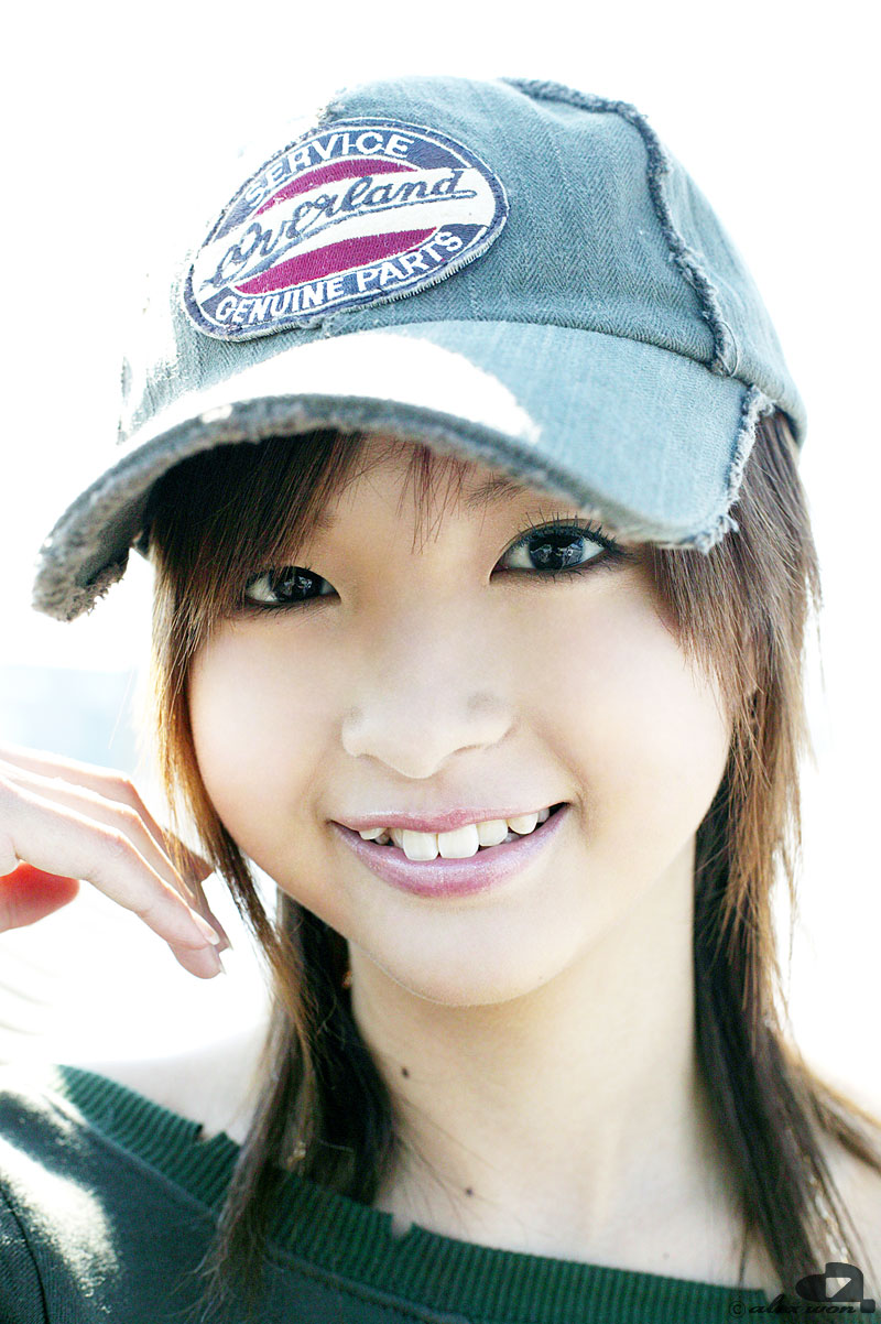 nagasaki rina, highres, photo (medium), tagme, baseball cap, hat, sweater