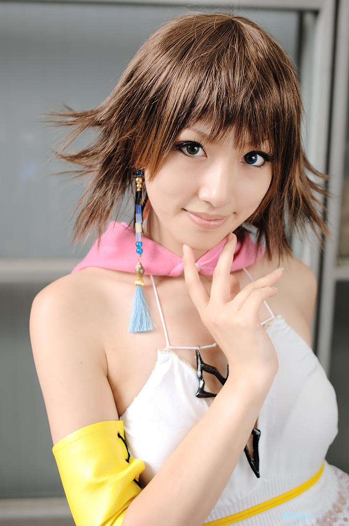 saya (cosplayer), yuna, final fantasy, final fantasy x, final fantasy x-2, photo (medium), belt, cape, cosplay, halterneck
